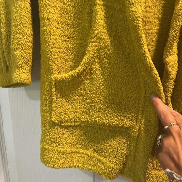 Out From Under Urban Outfitters Morgan Lime Green Plush Sherpa Cardigan Hoodie M - Picture 7 of 9